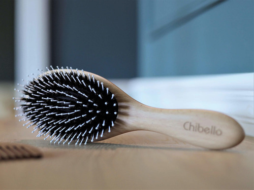 Juego De Cepillo De Pelo De Cerdas De Jabal Para Cabello Gru
