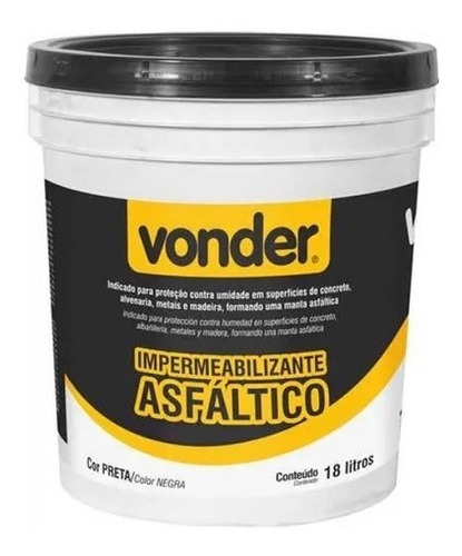 Impermeabilizante Asfáltico 18 L - Vonder