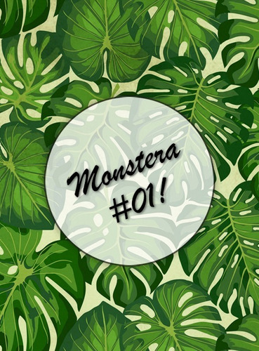 Monstera #01! Lámina Decoupage Autoadhesiva Plantas Verde 