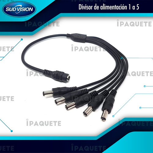 Cable Divisor Splitter 1 A 5 Alimentación Cámara Seguridad