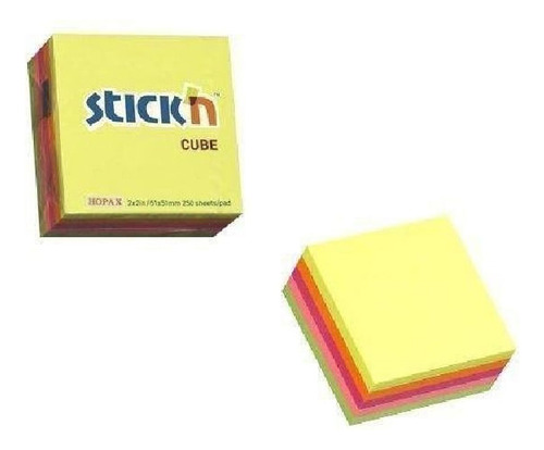 Notas Quita Y Pon 2x2pLG Colores Neón Mix Cubox250hj 21203