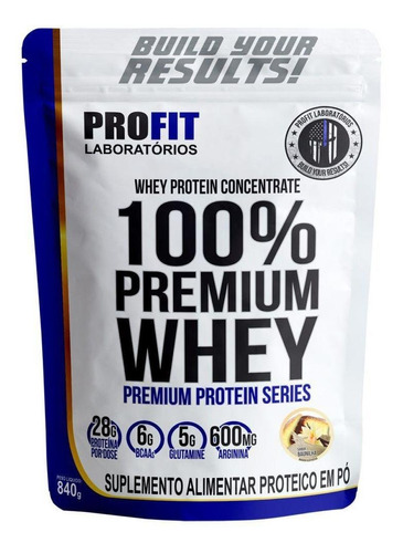 Whey Protein 100% Concentrado Premium 840g Profit Sabor Baunilha