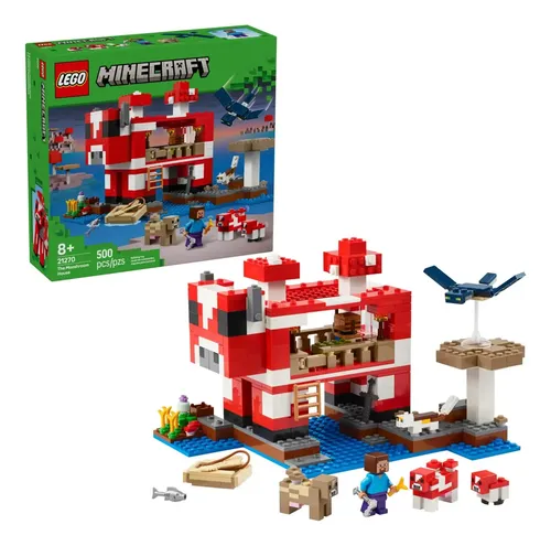Lego Minecraft 21270 - A Casa Coguvaca (mooshroom) | MercadoLivre