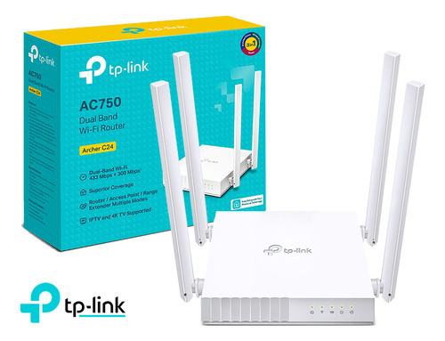 Tp-link Router C24 Ac750 Wireless 5 Ghz 2,4 Ghz Doble Banda