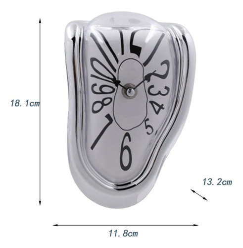 Reloj De Fusión Reloj Derretido Reloj De Pared Plata Árabe