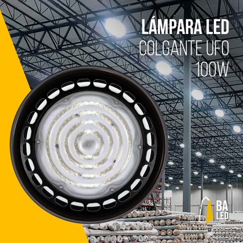 Lampara Led Galponera Ufo 100w Foco Industrial Blanco Frio Color De La Luz Blanco Frío