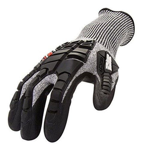 Guantes Resistentes A Los Impactos, Pequeño, Gris Y Negro