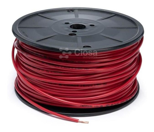 Cable Flexible Automotriz Calibre 14 Rojo Carrete 100 Mts