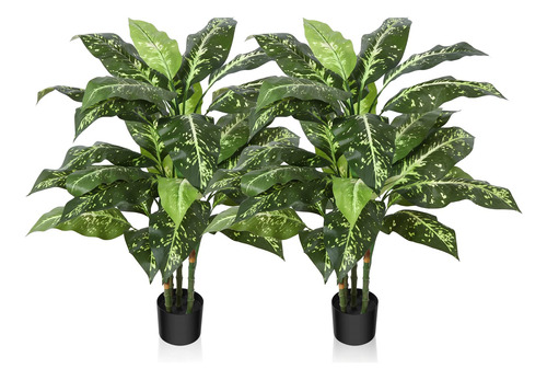 Soguyi Planta Artificial De Dieffenbachia Dorada De 43