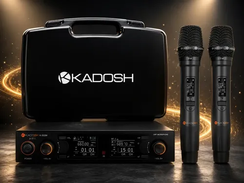 Microfone Sem Fio Duplo De Mão Kadosh K502m Profissional Cor Preto