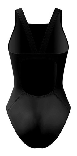 Traje De Baño Niña Liso Basic Solid Wide Strap V Back Negro