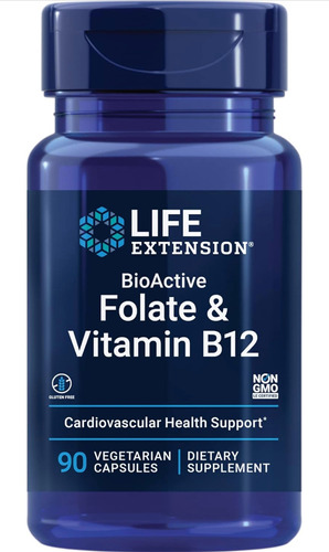 Life Extension - Folato Y Vitamina B12 - 90 Caps Veg