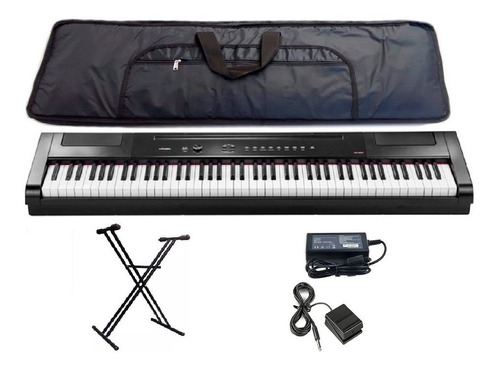 Kit Completo Piano Electrico 88 Teclas Pesadas Artesia Pa88h