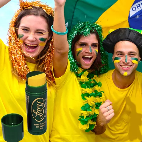 Tinta Bastão Maquiagem Artistica Brasil Copa 2022 Promoção L
