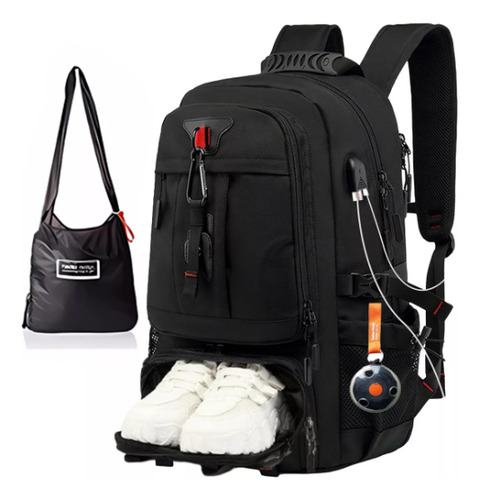 JUTANG Mochila de Senderismo, Mochila Táctica Militar de Camping de 80 L con puerto de carga USB, Mochila de Viaje Grande Impermeable Mochila Molle al aire Libre para Hombres y Mujeres (Negro)