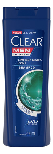 Shampoo Clear Men Limpieza Diaria en botella de 200mL por 1 unidad