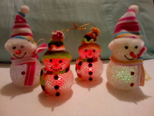 Muñecos De Nieve Para Arbol De Navidad *