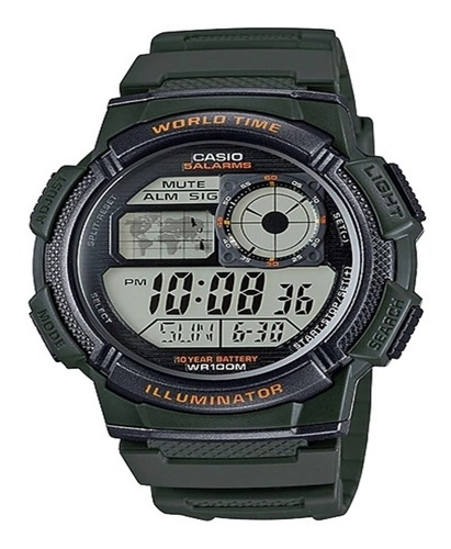 Reloj Casio Man Ae-1000w-3avdf Verde