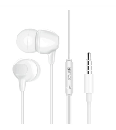 Kit 10 Fone Ouvido Hrebos Sport Conection P3 Mic. Atacado Cor Branco