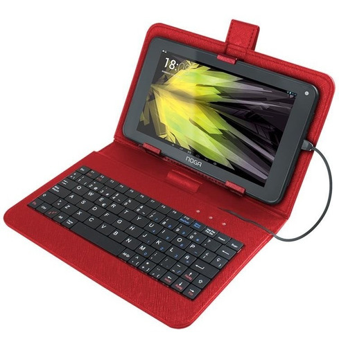 Funda Para Tablet Con Teclado 7 Usb Noganet Nkb-007 Roja !