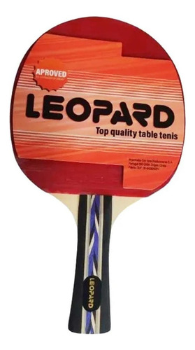 Paleta De Ping Pong C/estuche Leopard 5 Estrellas Negro St (recto)
