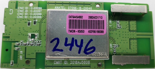Modulo Wifi Lg 65um7400pua Eat64454802 Lgsbwac92 (Usado)
