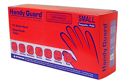 Adenna Hgvf32 Handy Guard Guantes De Vinilo Sin Polvo De 3,5