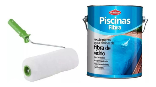 Piscinas Fibra - Pintura Piletas Plásticas 4 Lts + Rodillo
