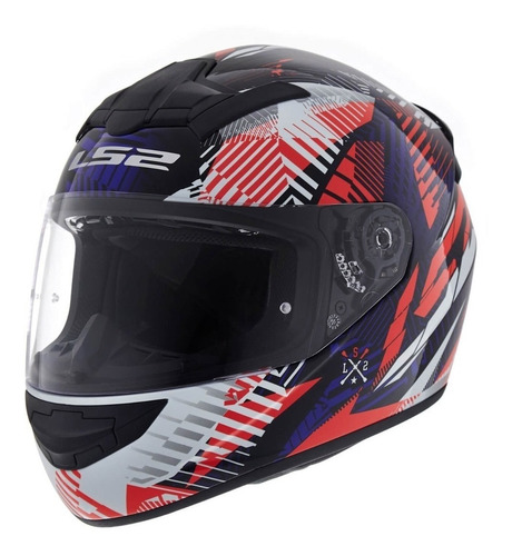 Imagen 2 de 10 de Casco Ls2 352 Tribal Red White Blue 2020 Full Devotobikes