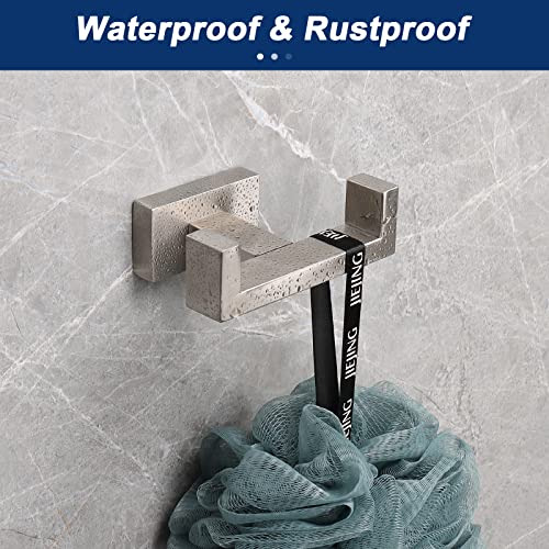 Gancho Doble Para Toallas De Baño Nearmoon, Acero Inoxidable