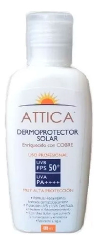 Dermoprotector Solar Attica 120 Ml (cu) Envío A Todo Chile