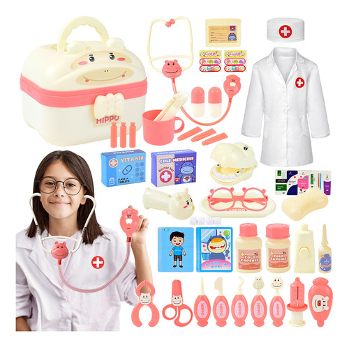 59pcs Set Juguetes De Doctor Medicina Ambulancia Para Niños