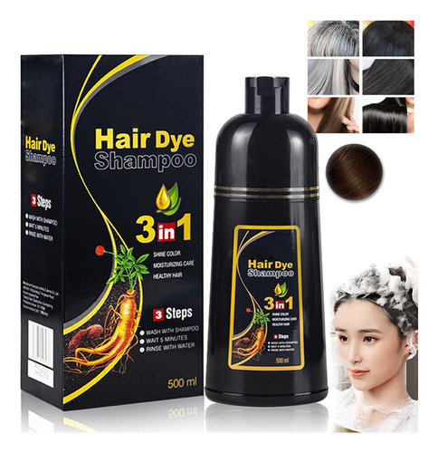 Champú A Base De Hierbas Naturales Para El Cabello, Tinte Pe