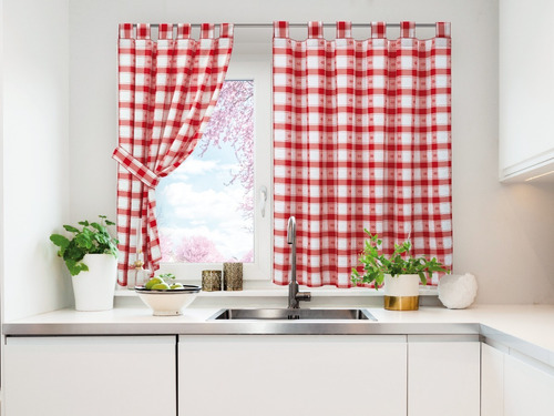 Juego De Cortinas Para Cocina Escocesa Jean Cartier