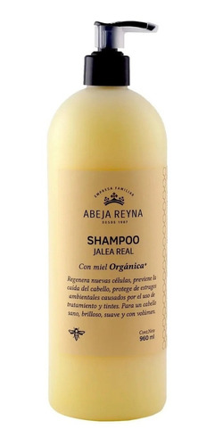 Shampoo De Miel Orgánica Abeja Reyna 960ml Con Jalea Real