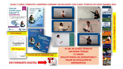 Curso Completo Comipems Conamat Con Guias Clases Teoricas. (Usado)