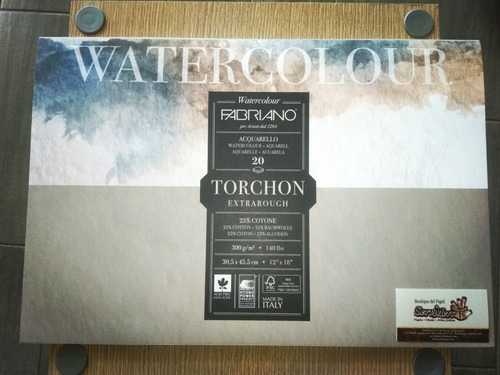 Block Fabriano Watercolour Torchon300g 30.5x45.5cm 20hj