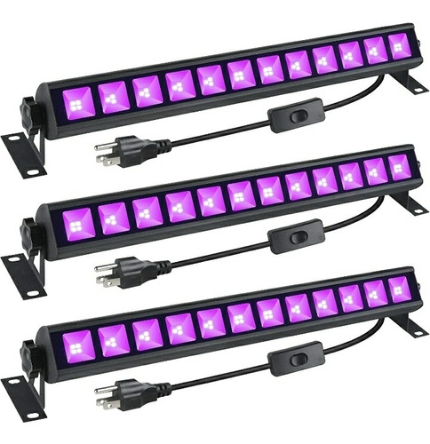 Luz Uv Ultravioleta Barra De Luz Negra Neón Fluorescente 