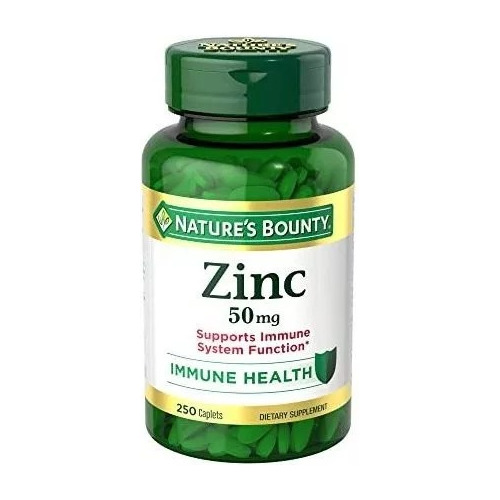 Zinc 50mg, Immune Support 250 Unds Usa Natures Bounty