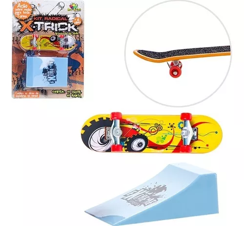 Skate De Dedo Com Lixa Fingerboard Presente Para Criança