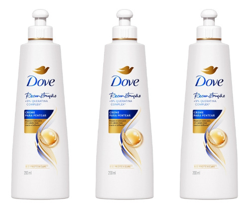 Creme Para Pentear Dove Reconstruçao 200ml - Kit C/ 3un