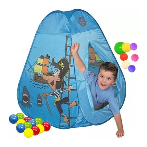 Castillo Pelotero Casita + 100 Pelotas Plegable Para Niños--