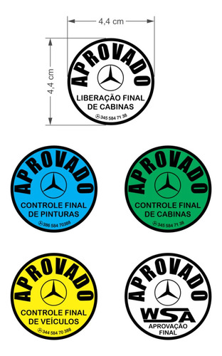 Adesivos Mercedes Benz Para-brisa Etiqueta Aprovado Caminhão