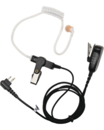 Micrófono De Solapa Con Audífono Discreto Con Cable D Fibra
