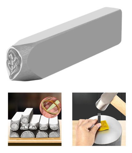Sello De Metal Para Joyería, Sello Artístico Hoja Derecha