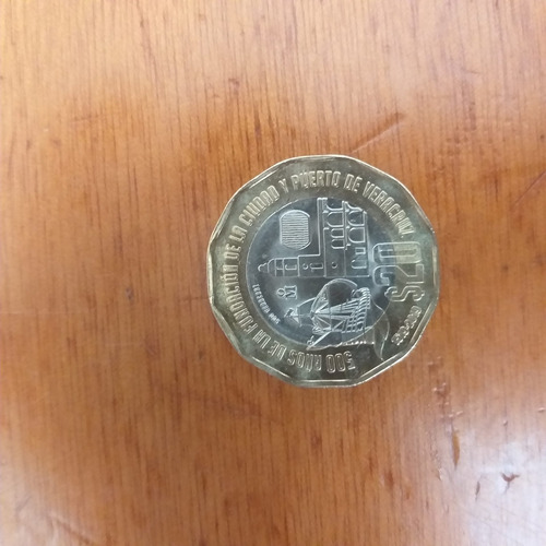 Moneda De 20 Pesos, Aniversario De La Fundación De Veracruz