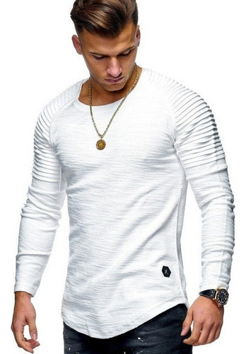 Gift 2022 Men's T-shirt Round Collar Long Sleeve