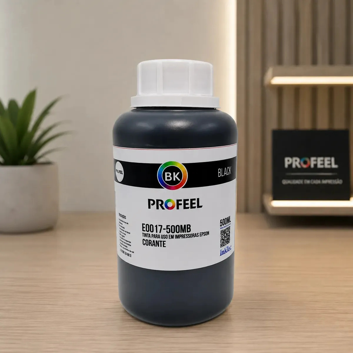 Tinta Inktec Profeel E0017 Preto 500ml. Tinta Black