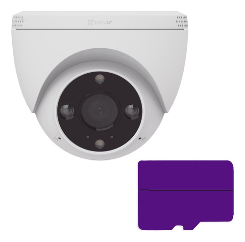 Cámara Domo Ip 3mp 2k Wi-fi Audio Dos Vías Exterior 32gb Color Blanco