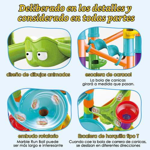 Pista Canicas Bloques De Construcción Juegos Niños 197 Pzs